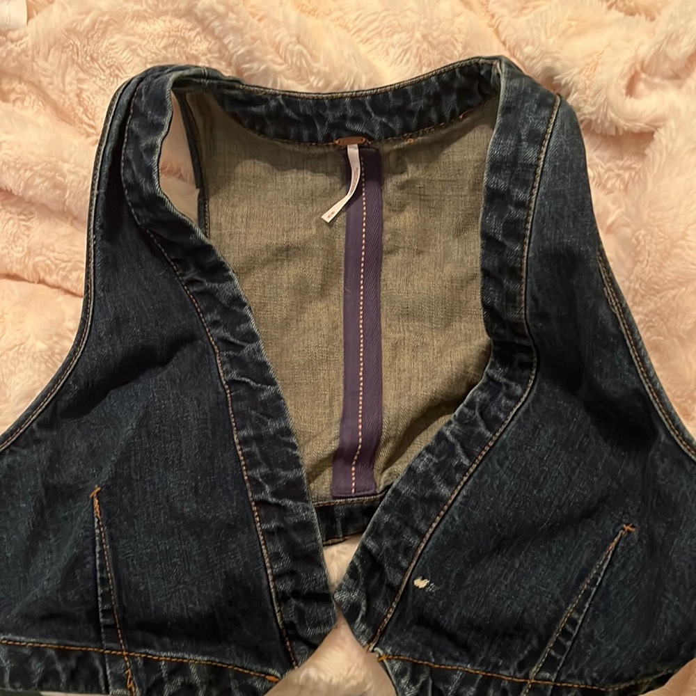 Free people denim vest